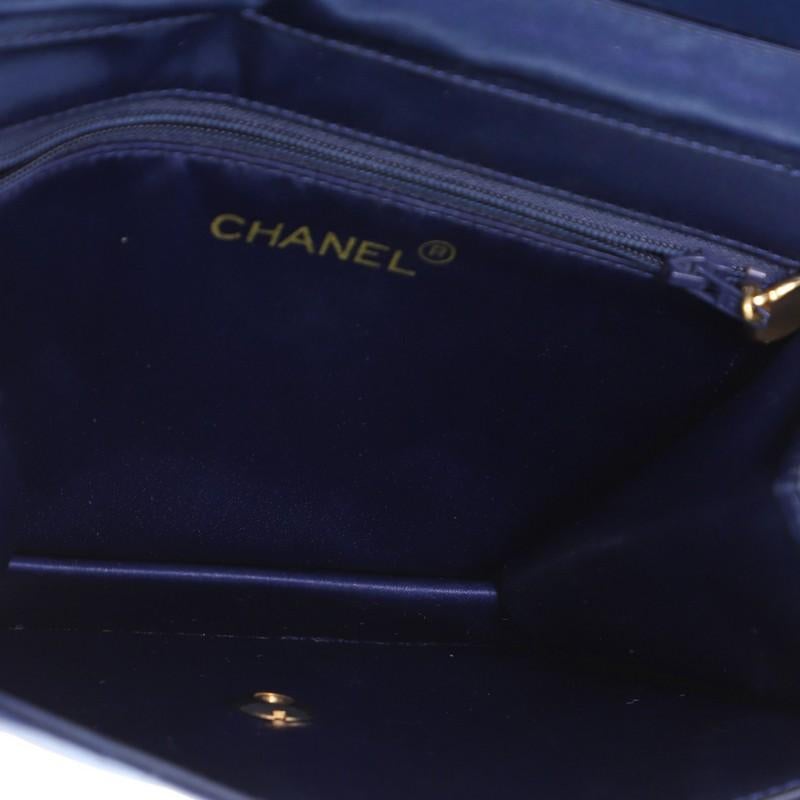 Chanel Vintage Clutch with Chain Quilted Satin Small 1
