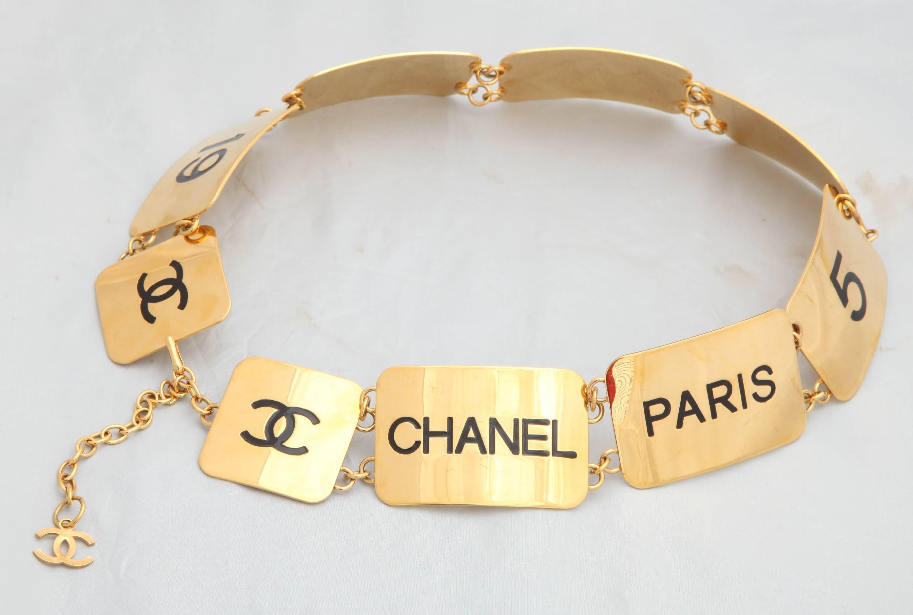 Extremely rare and hard to find Chanel belt, features Logos 