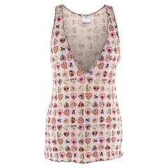 Chanel Vintage Coco Valentine Print Vest