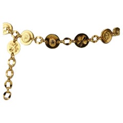 Chanel Vintage Coin Gold Tone Chain Waist Belt 