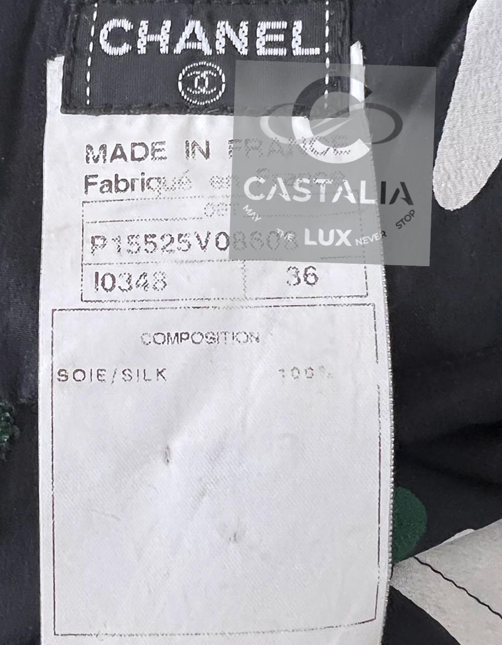 Chanel Vintage Collectors CC Planes plissée jupe 36 FR en vente 4