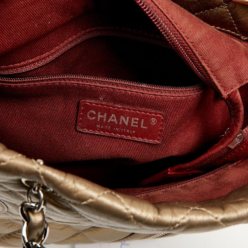 CHANEL Vintage Copper Quilted Leather Bucket Bag 3