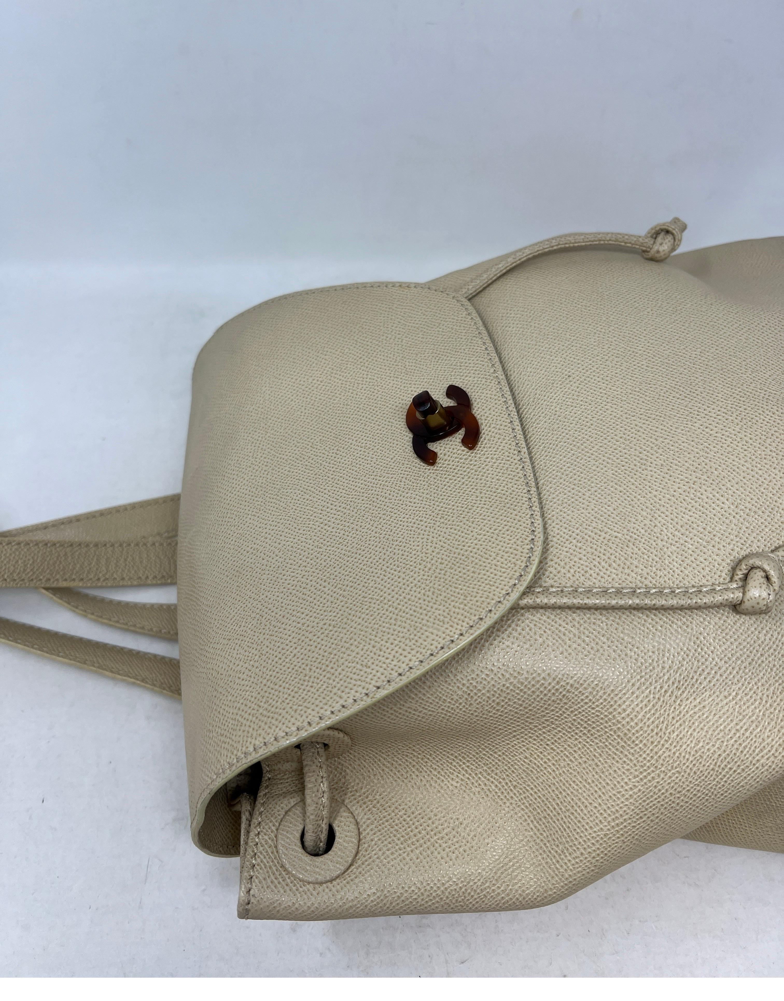 Chanel Vintage Cream Backpack 7