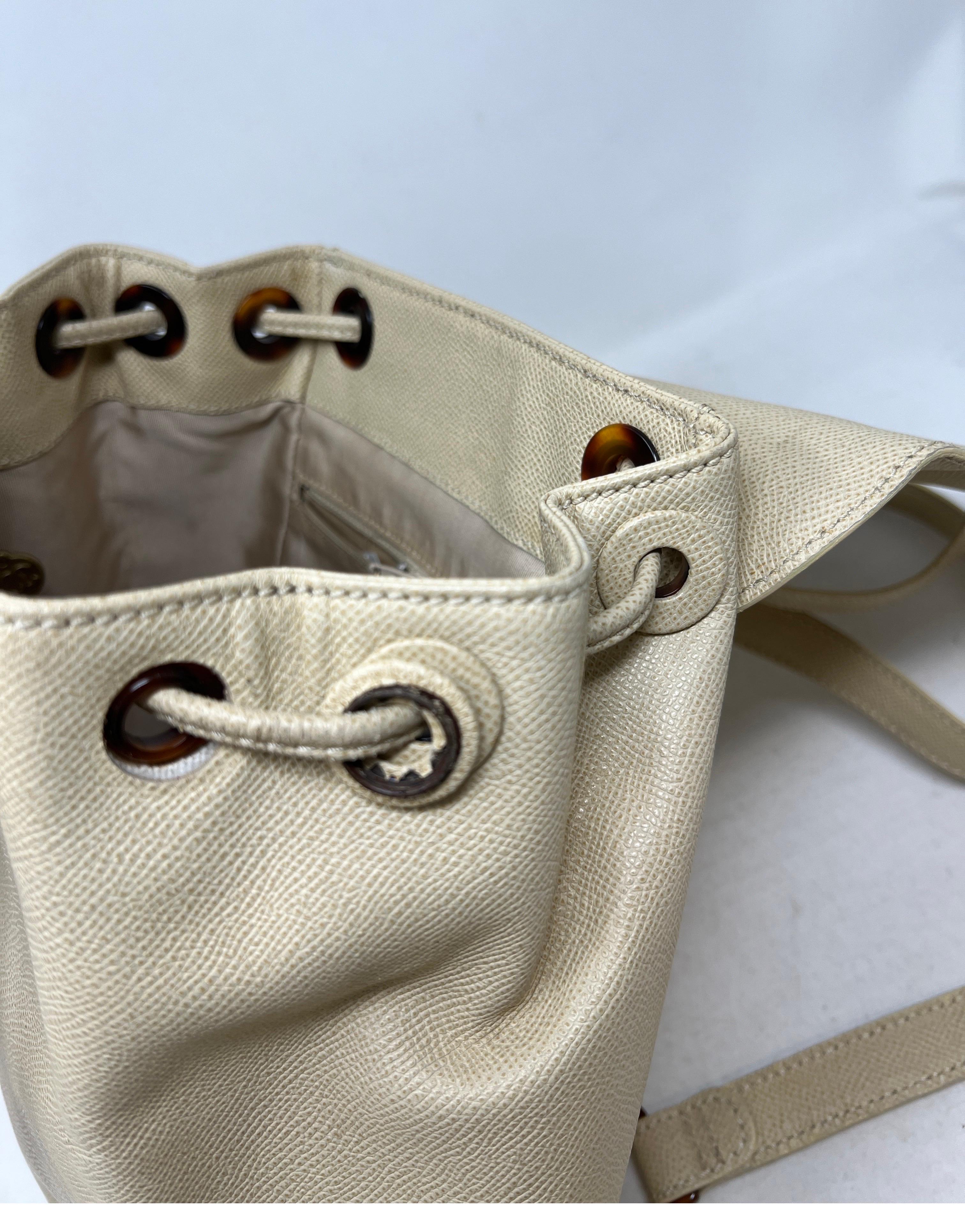 Chanel Vintage Cream Backpack 13