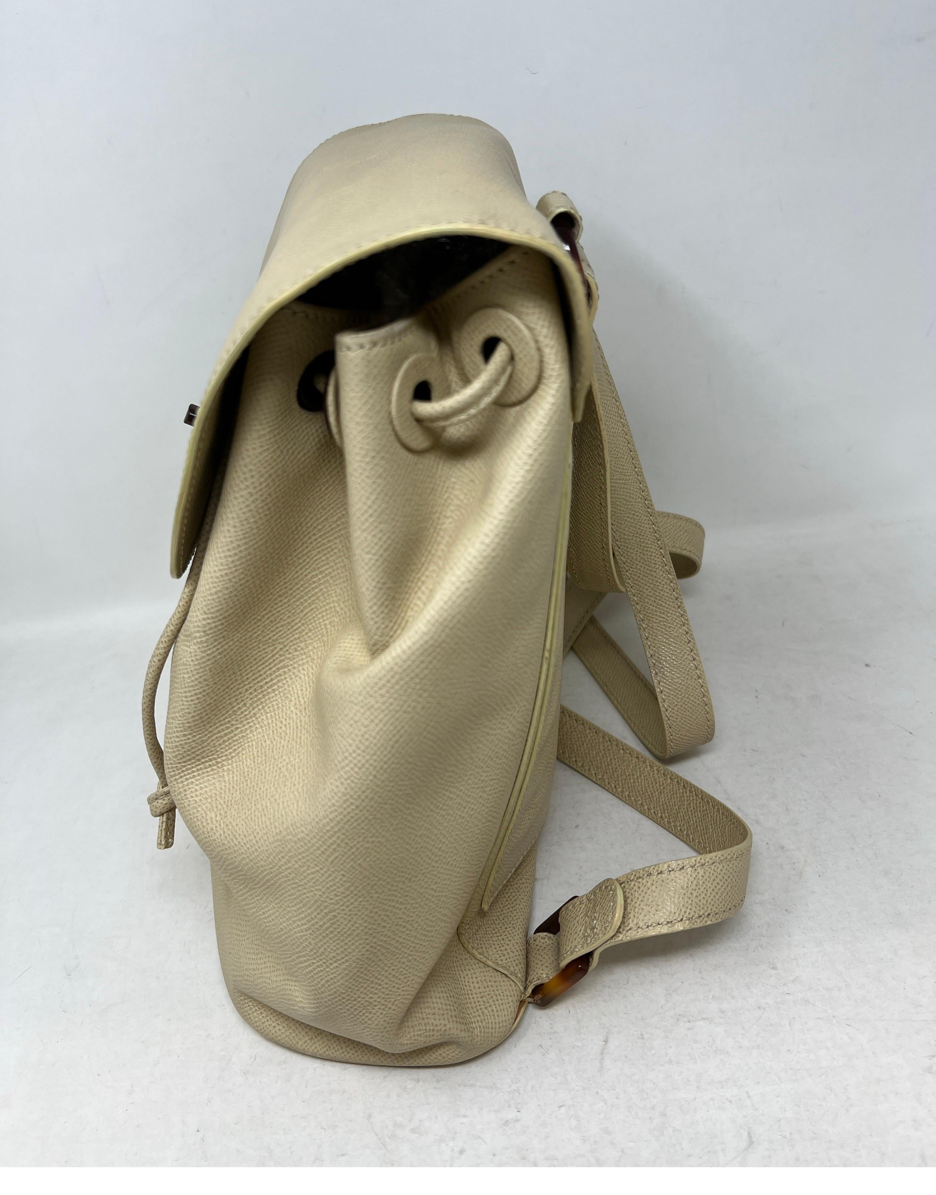 Chanel Vintage Cream Backpack In Good Condition In Athens, GA