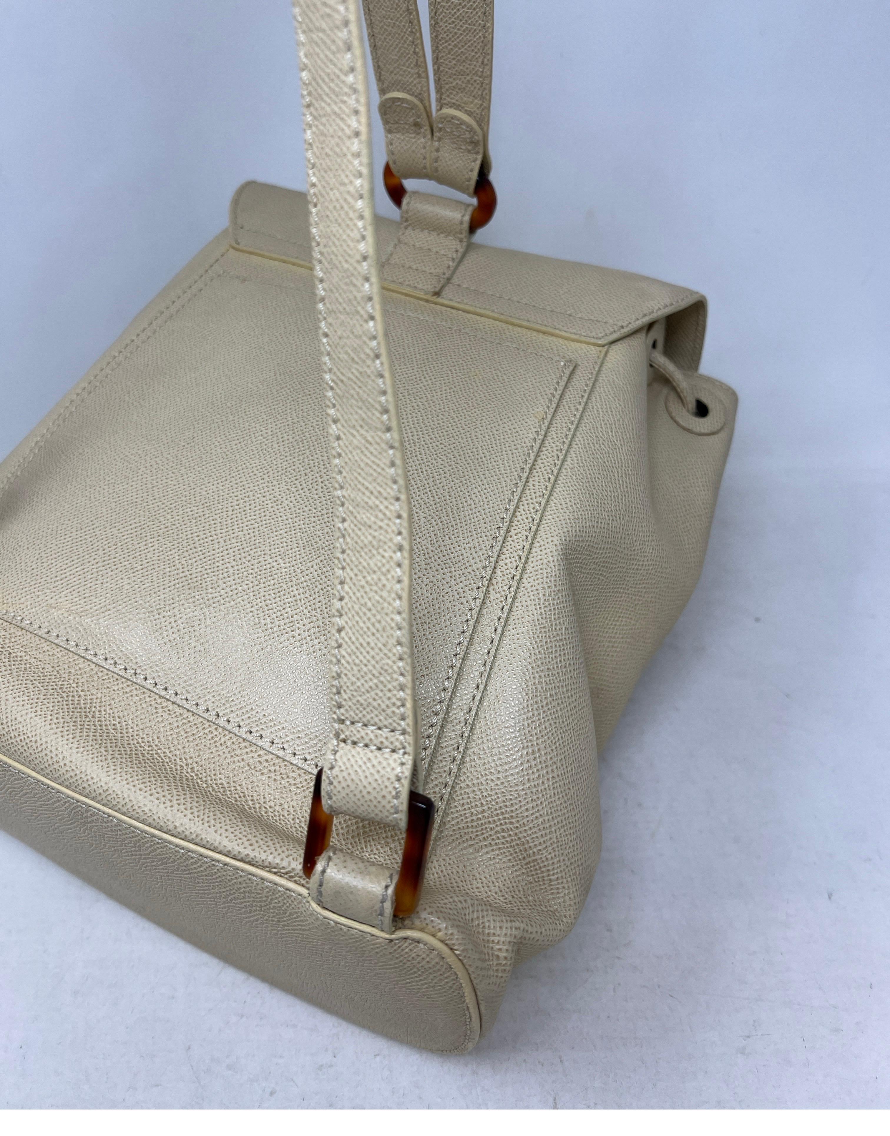Chanel Vintage Cream Backpack 4