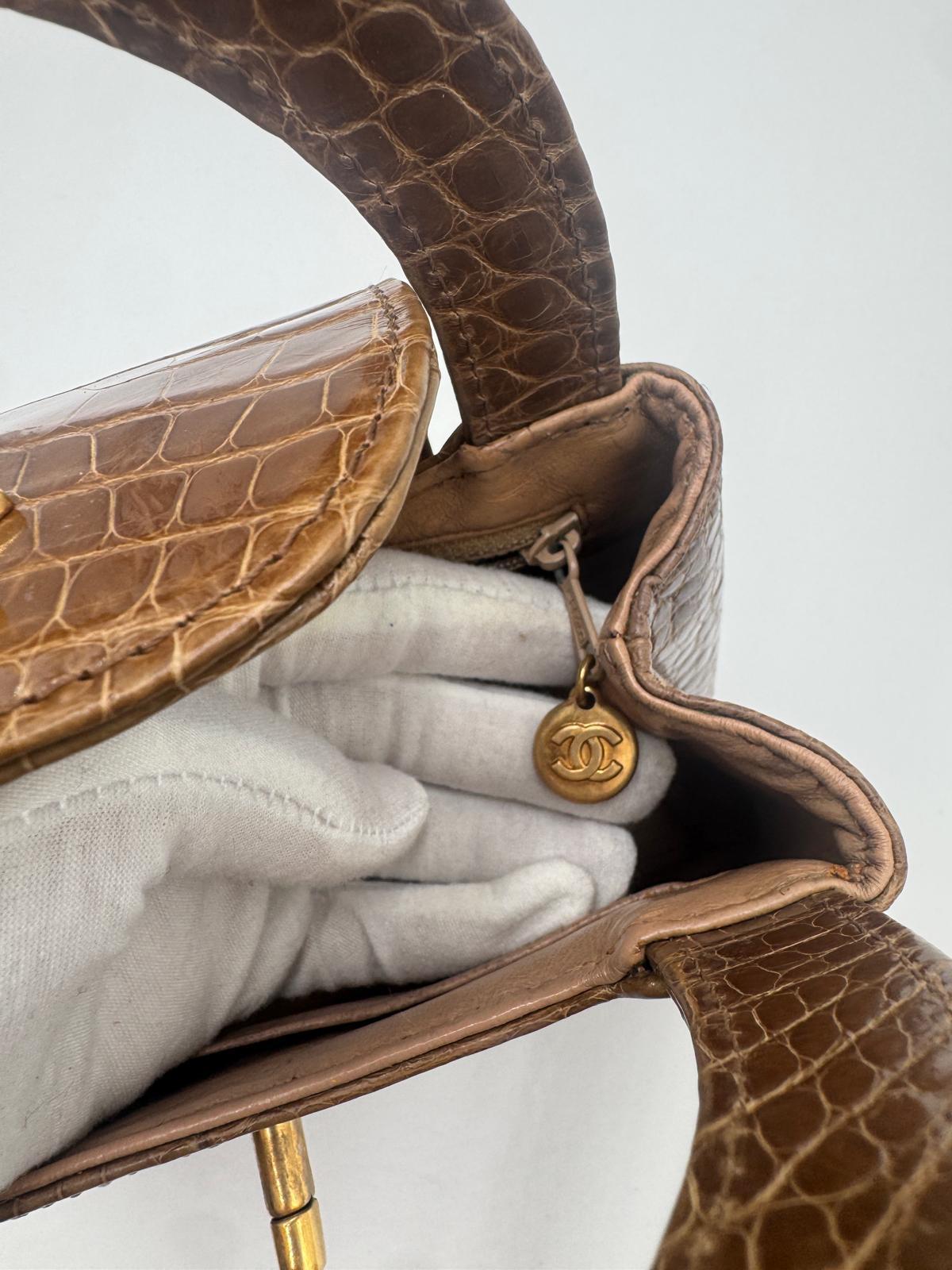 Chanel Vintage Crocodile Mini Kelly For Sale 5
