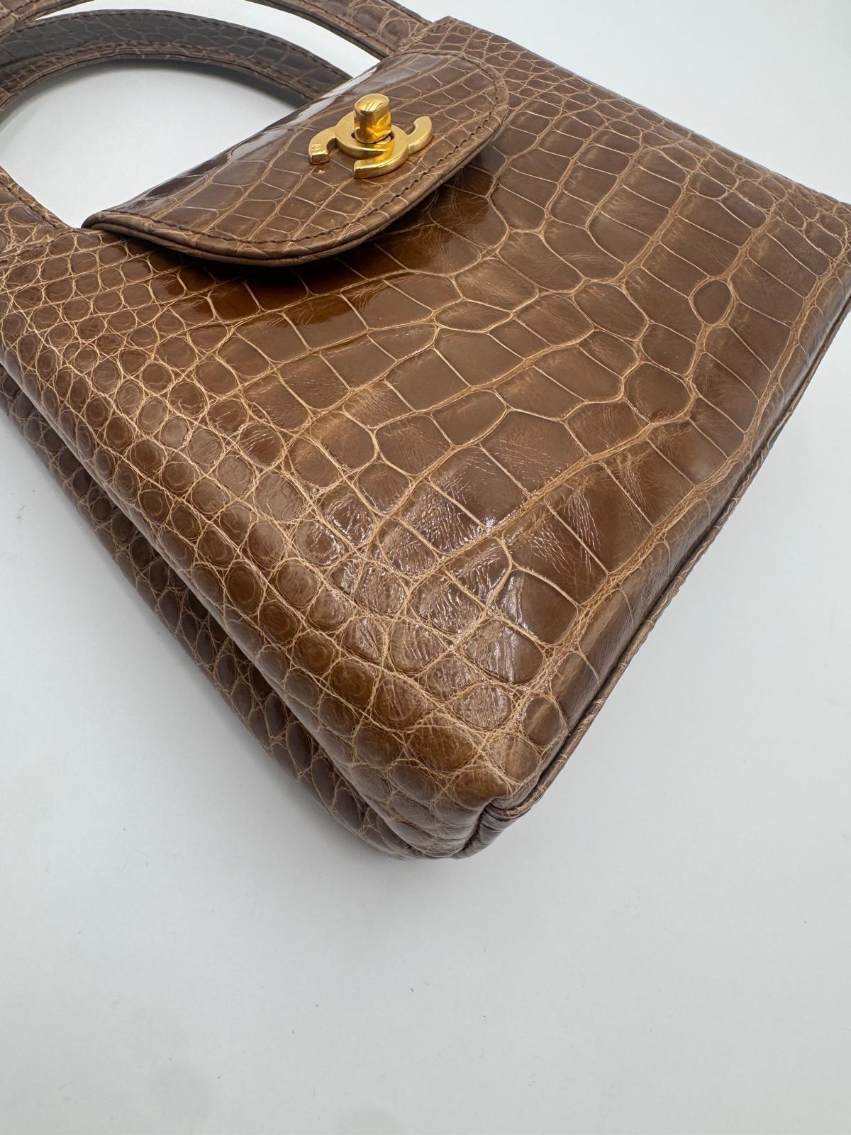 Chanel Vintage Crocodile Mini Kelly For Sale 9