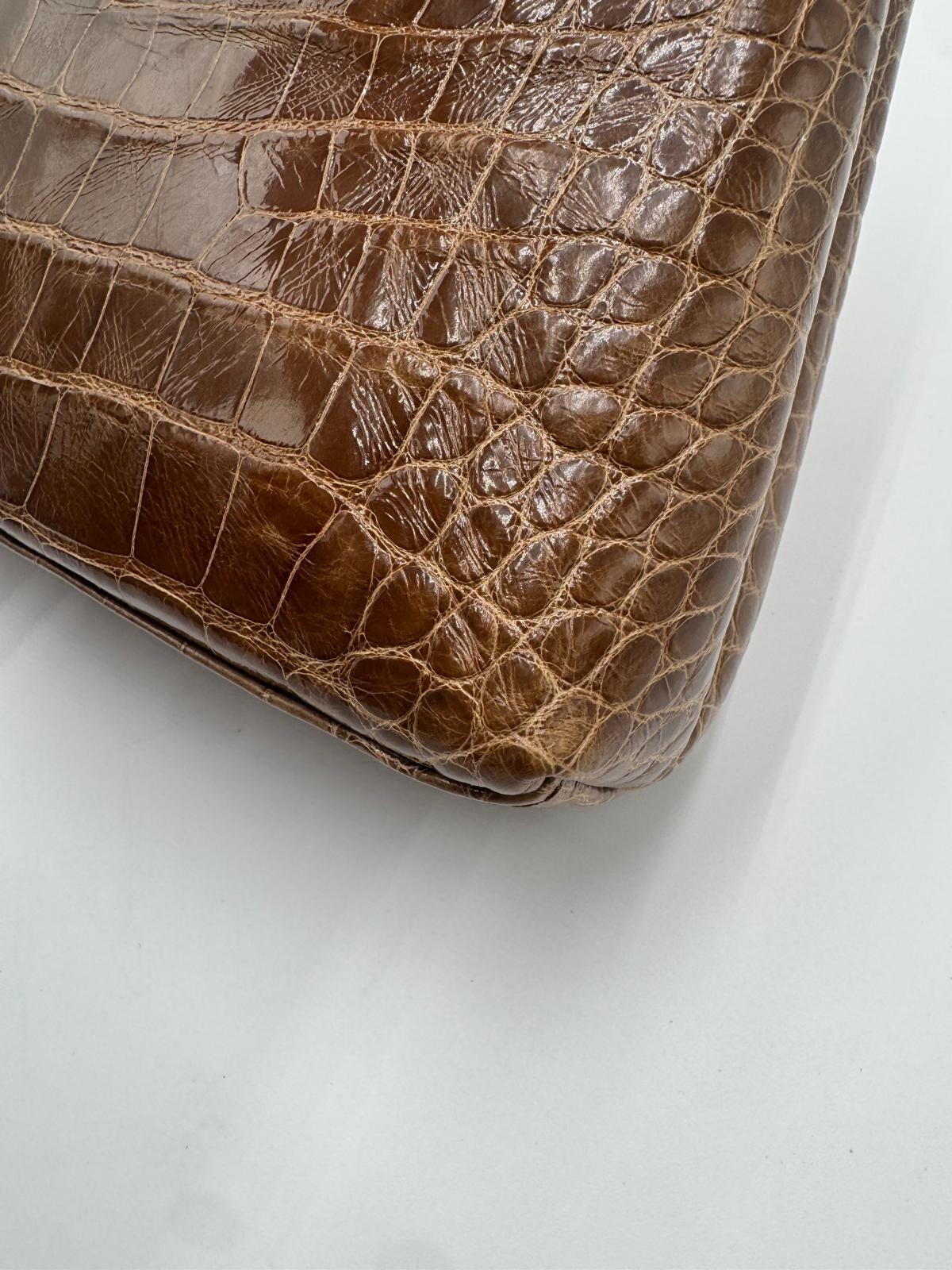 Chanel Vintage Crocodile Mini Kelly For Sale 12