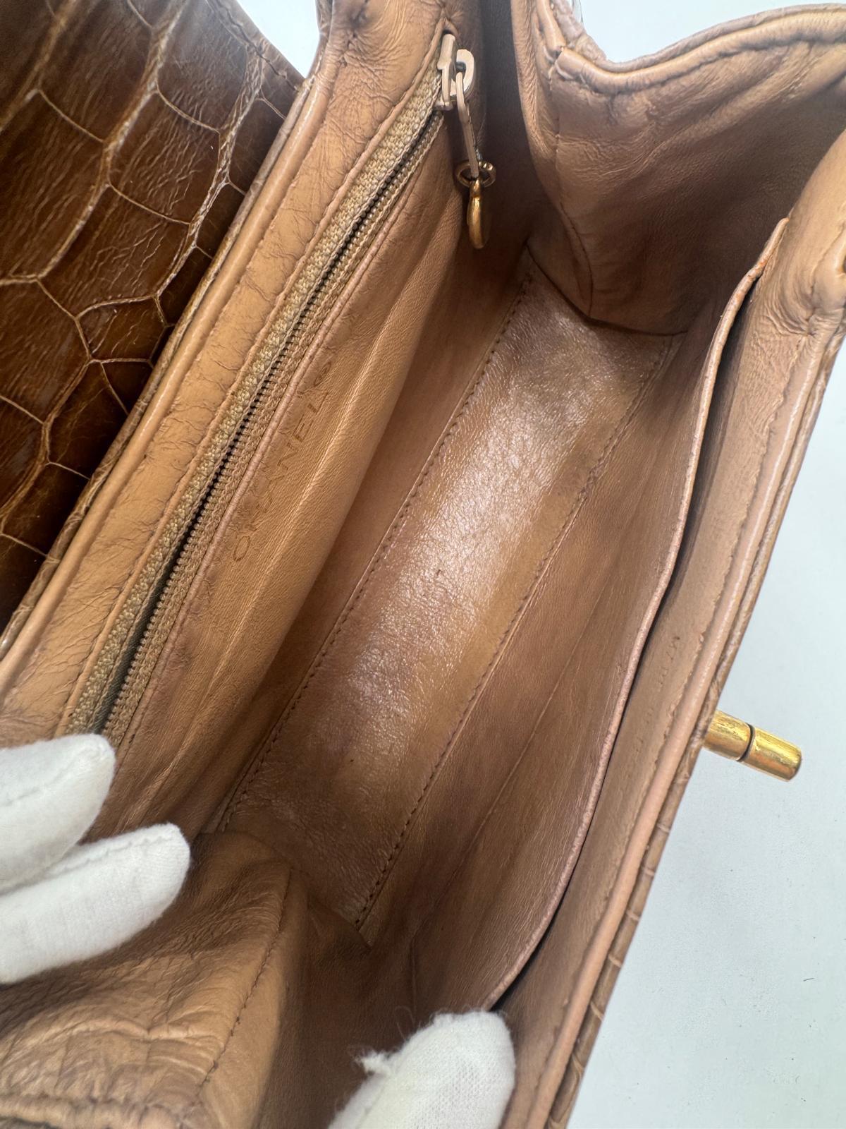 Chanel Vintage Crocodile Mini Kelly For Sale 1