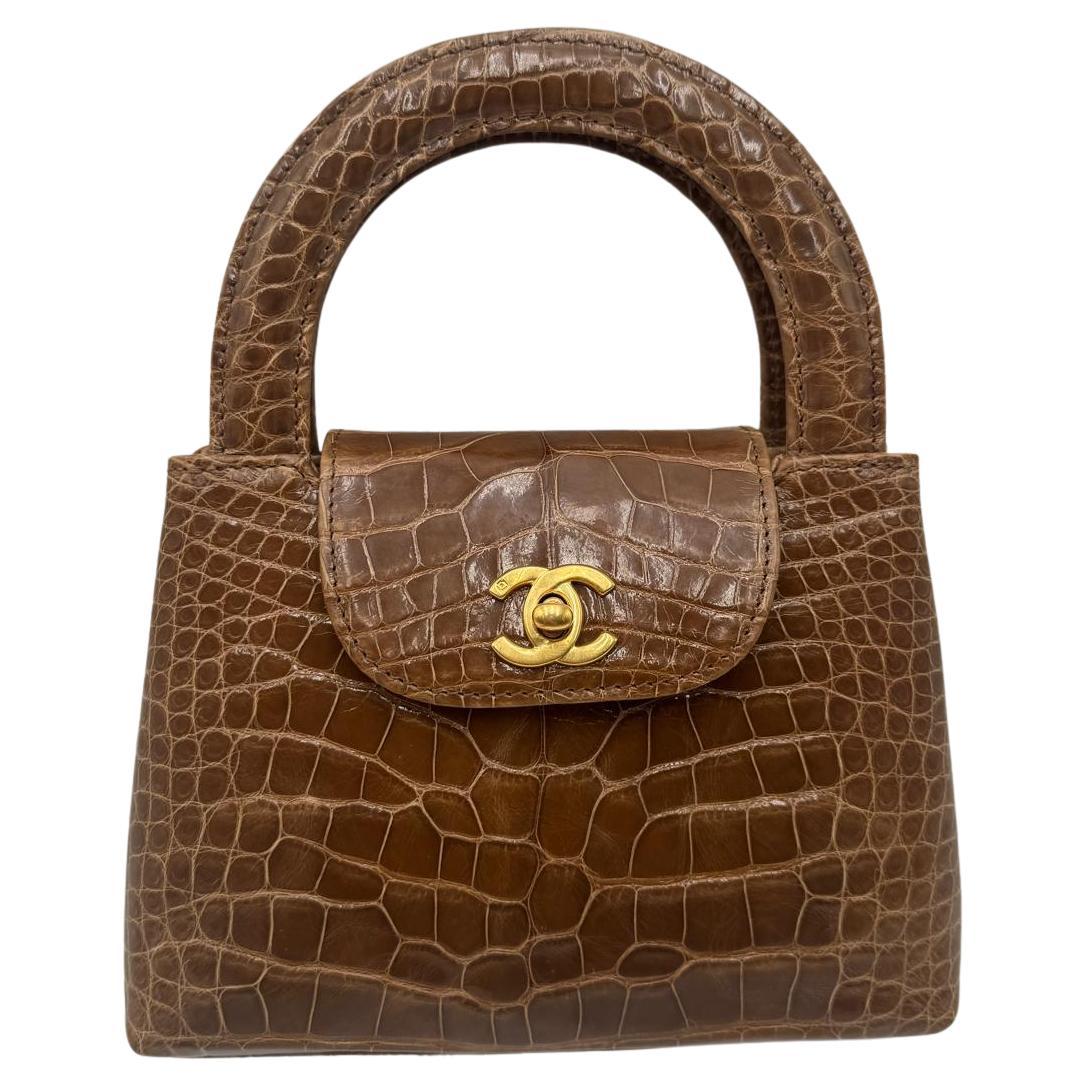 Chanel Vintage Crocodile Mini Kelly For Sale