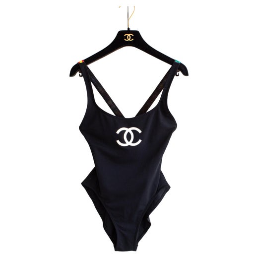 Vintage Chanel Swimwear - 22 For Sale at 1stDibs  chanel logo swimsuit, vintage  chanel swimsuit, chanel logo bikini