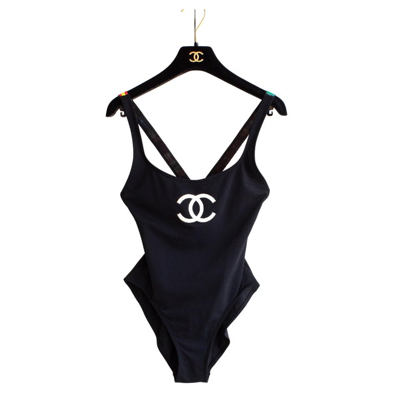 Chanel Black Logo Body Suit