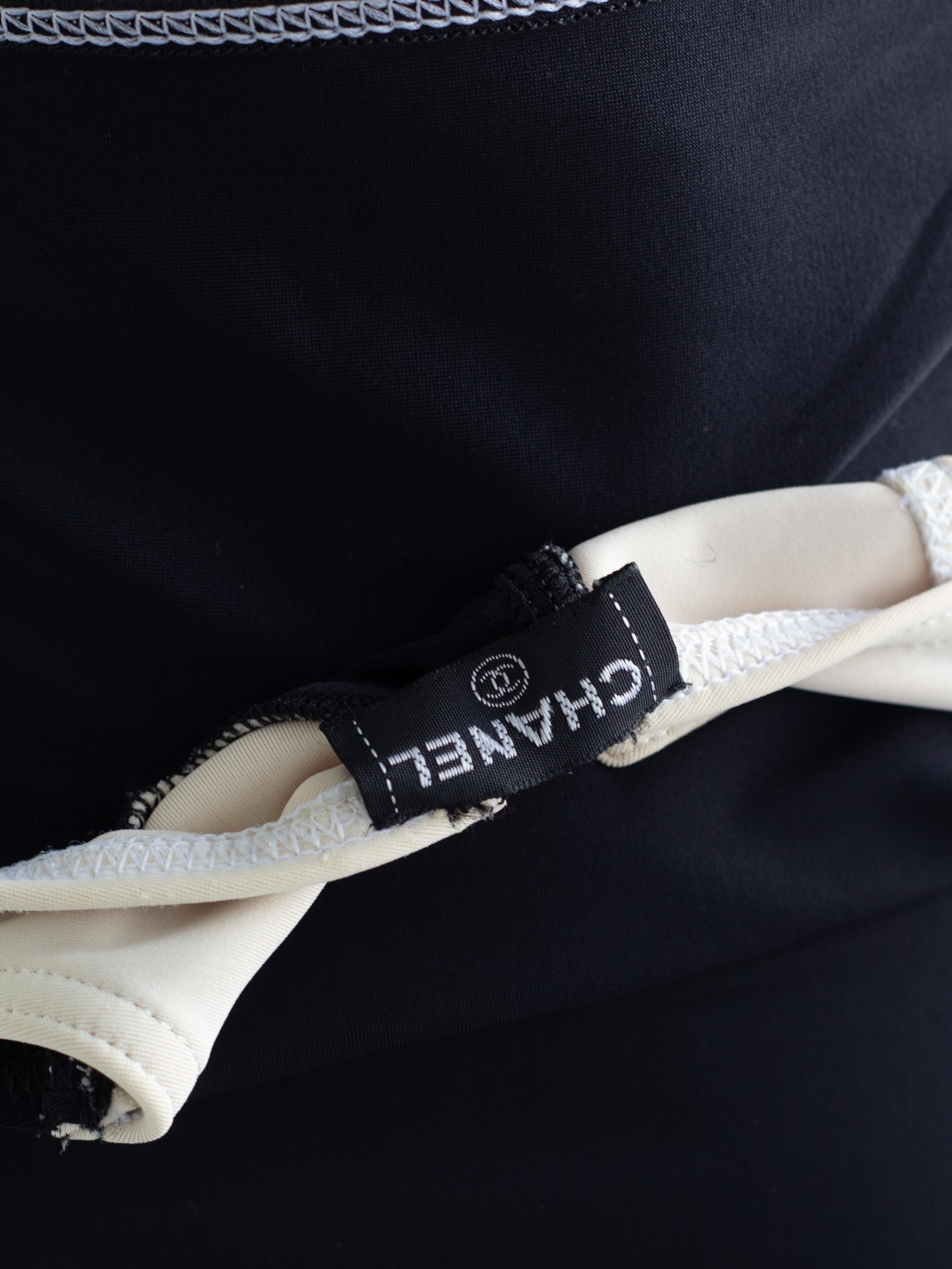 Chanel Vintage Cruise 1996 Black White CC Logo 96C Mini Dress 9