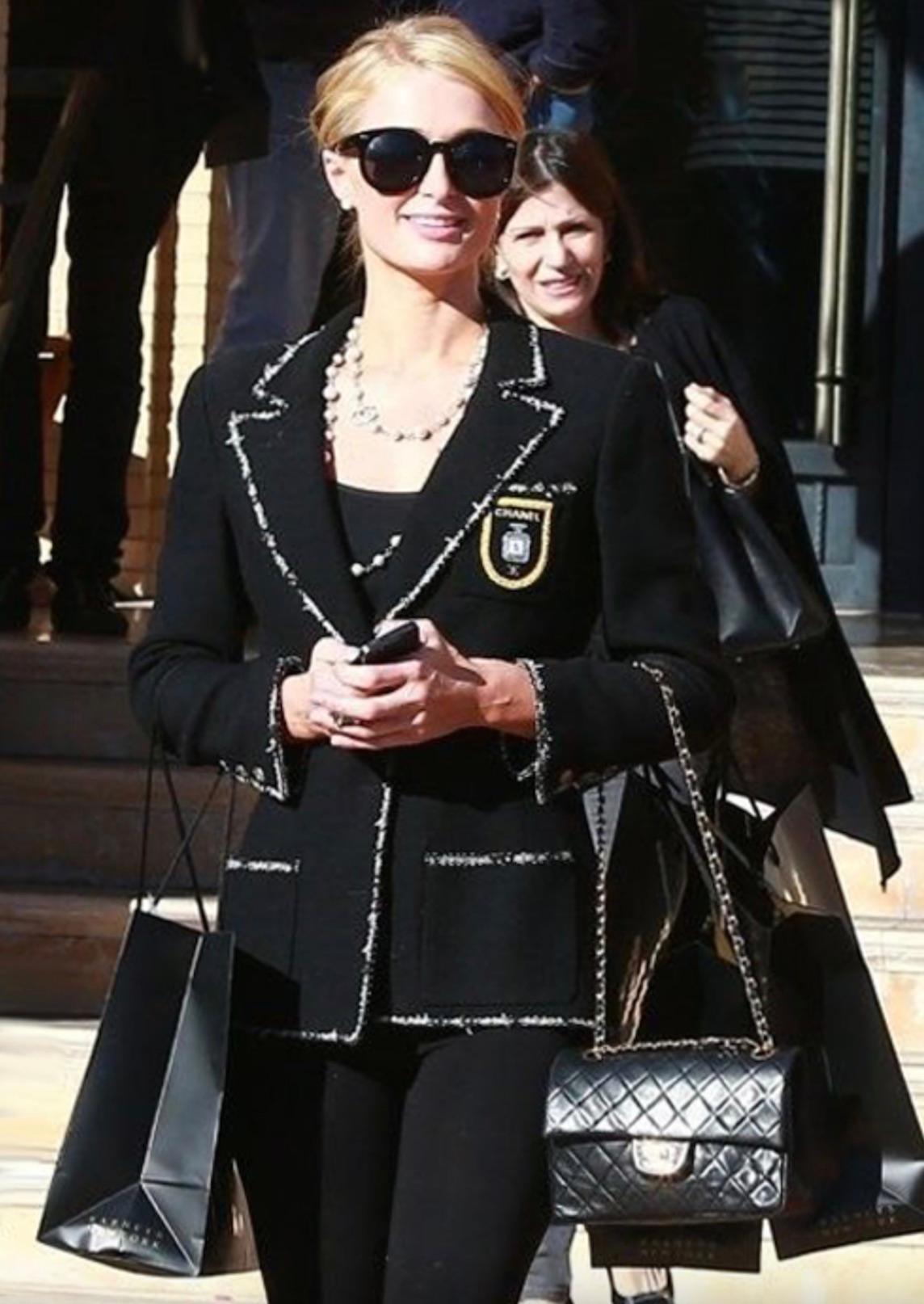 Chanel Vintage Cruise 2005 Devil Wears Prada Schwarz Gold Parfümflasche Tweed 05C im Zustand „Hervorragend“ im Angebot in Jersey City, NJ