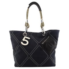 Chanel Vintage Cruise Line No.5 Tote Quilted Canvas Medium at 1stDibs