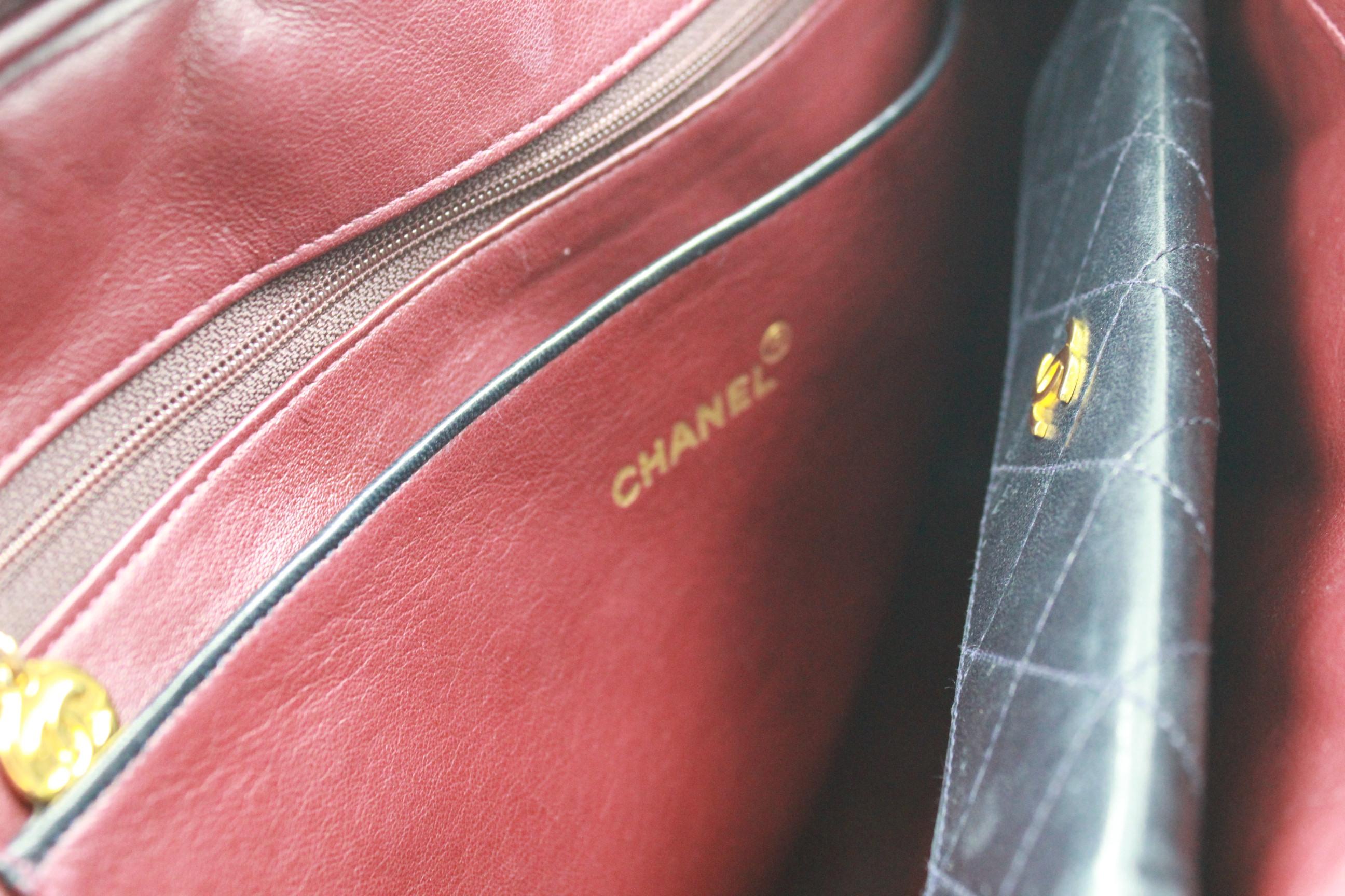Chanel Vintage Dark Navy  Shopper Bag 1