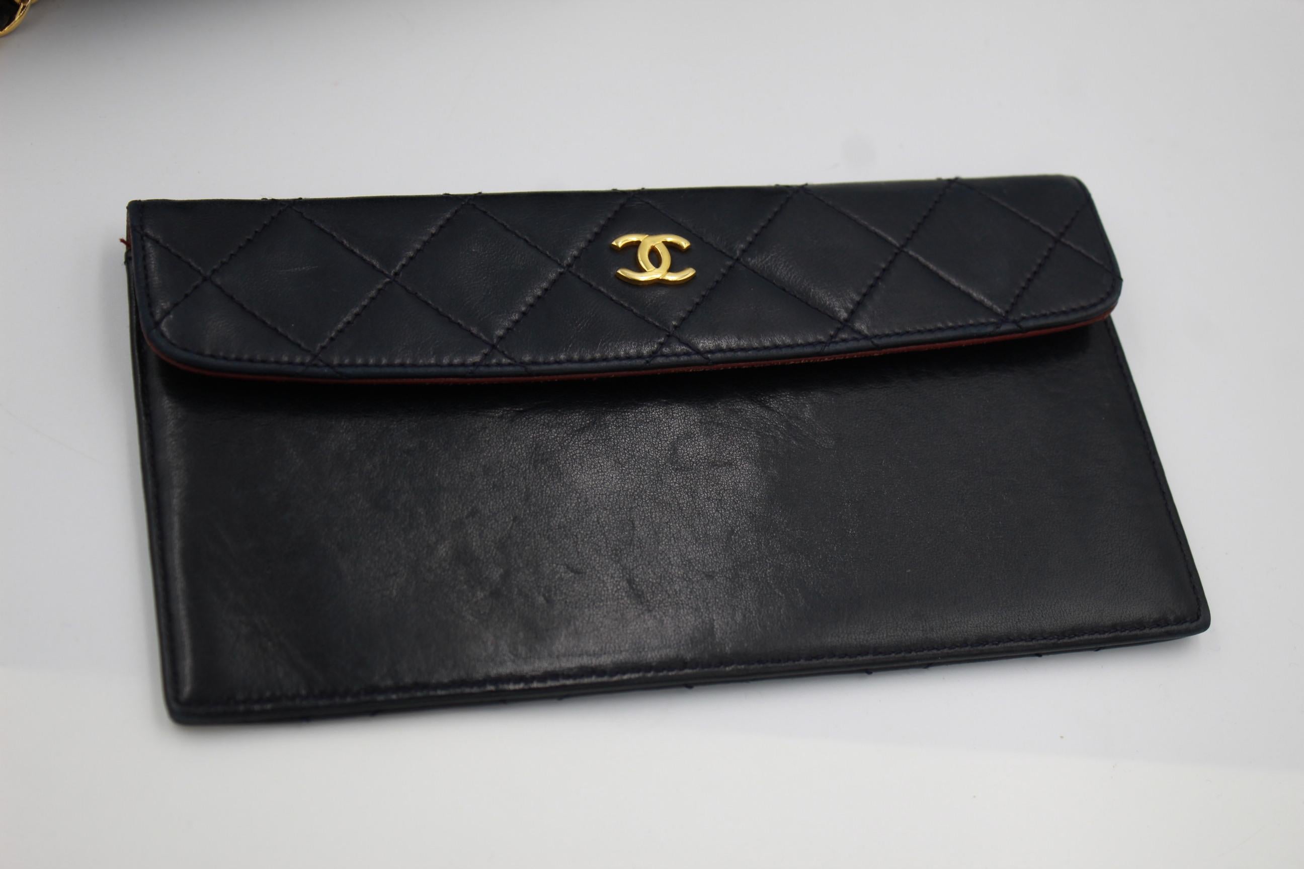 Chanel Vintage Dark Navy  Shopper Bag 2