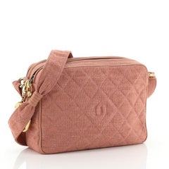 Chanel Vintage Diamond CC Camera Bag Quilted Canvas Small (petit)
