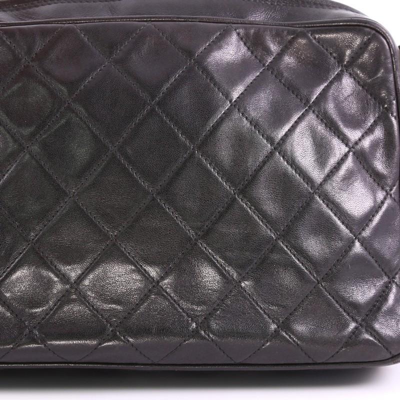 Chanel Vintage Diamond CC Camera Bag Quilted Leather Medium 2