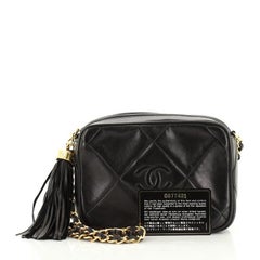 Sac à appareil photo Chanel Vintage Diamond CC en cuir matelassé:: petit modèle