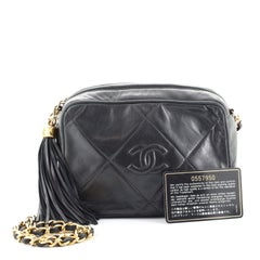 Chanel Vintage Diamond CC Camera Bag Quilted Leather Mini