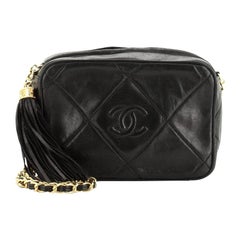 Chanel Vintage Diamond CC Camera Bag Quilted Leather Mini