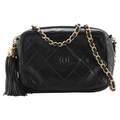 Chanel Vintage Diamond CC Camera Bag Quilted Leather Mini