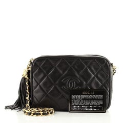 Chanel Sacoche pour appareil photo vintage Diamond CC en cuir matelassé petit modèle