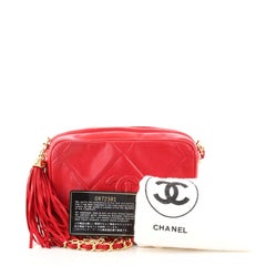 Chanel Vintage Diamond CC Camera Bag Quilted Leather Small