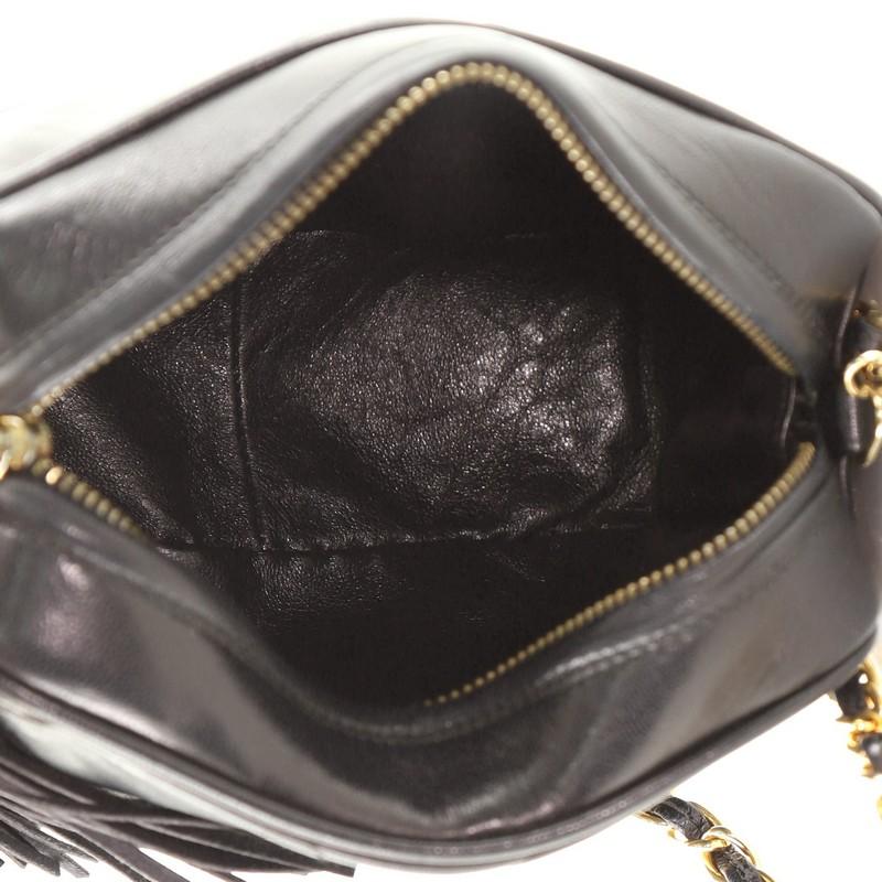 Women's or Men's Chanel Vintage Diamond CC Camera Bag Quilted Leather Small