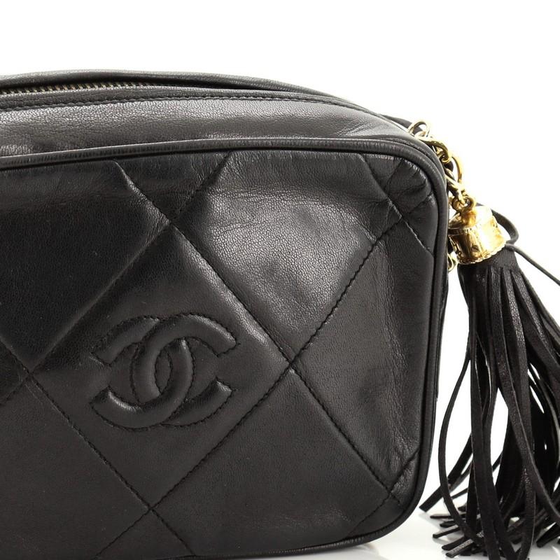 Chanel Vintage Diamond CC Camera Bag Quilted Leather Small 2