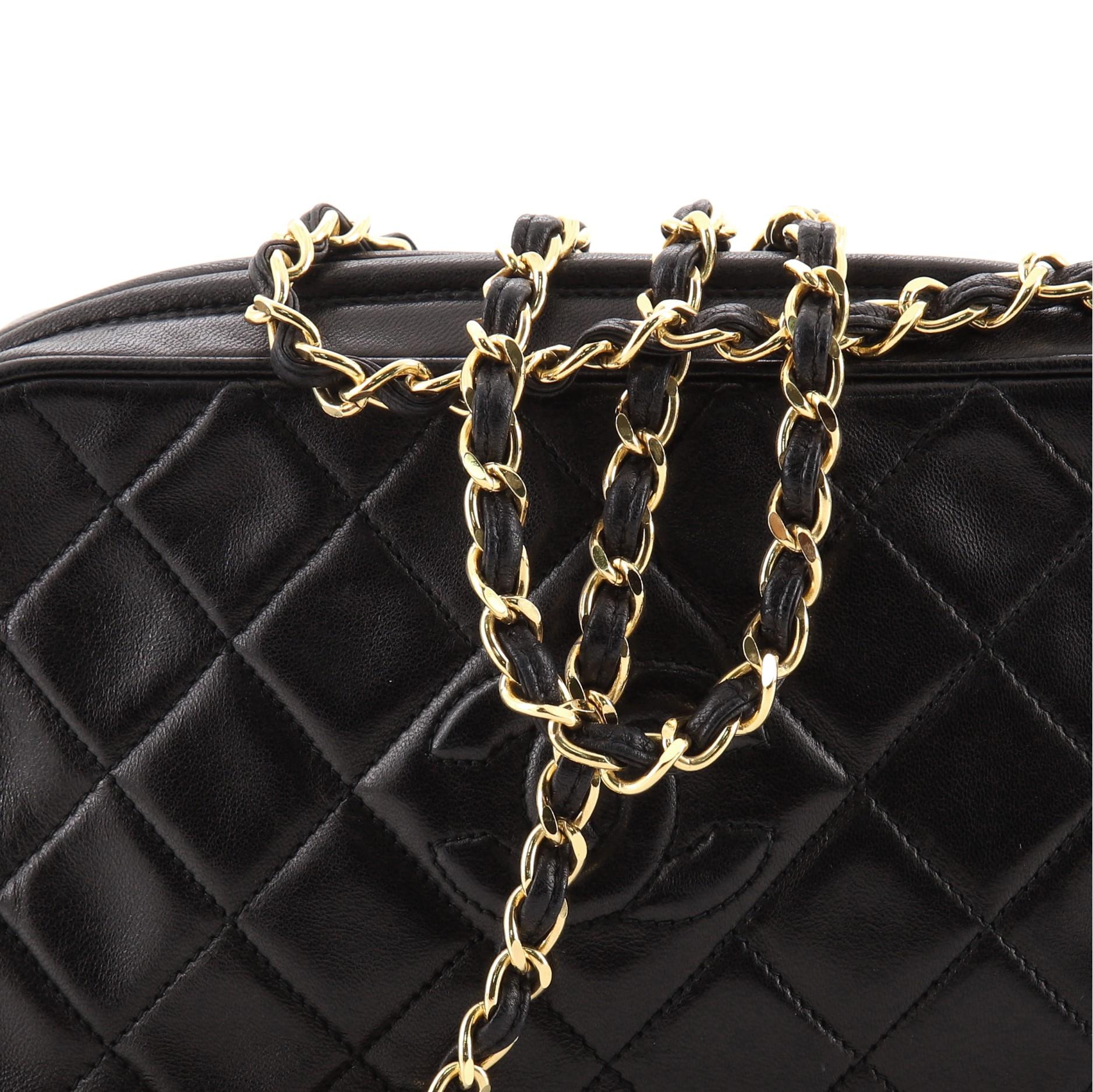 Chanel Vintage Diamond CC Camera Bag Quilted Leather Small 3