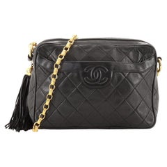 Chanel Vintage Diamond CC Camera Bag Quilted Leather Small
