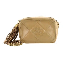 Chanel Vintage Diamond CC Camera Bag Quilted Leather Small