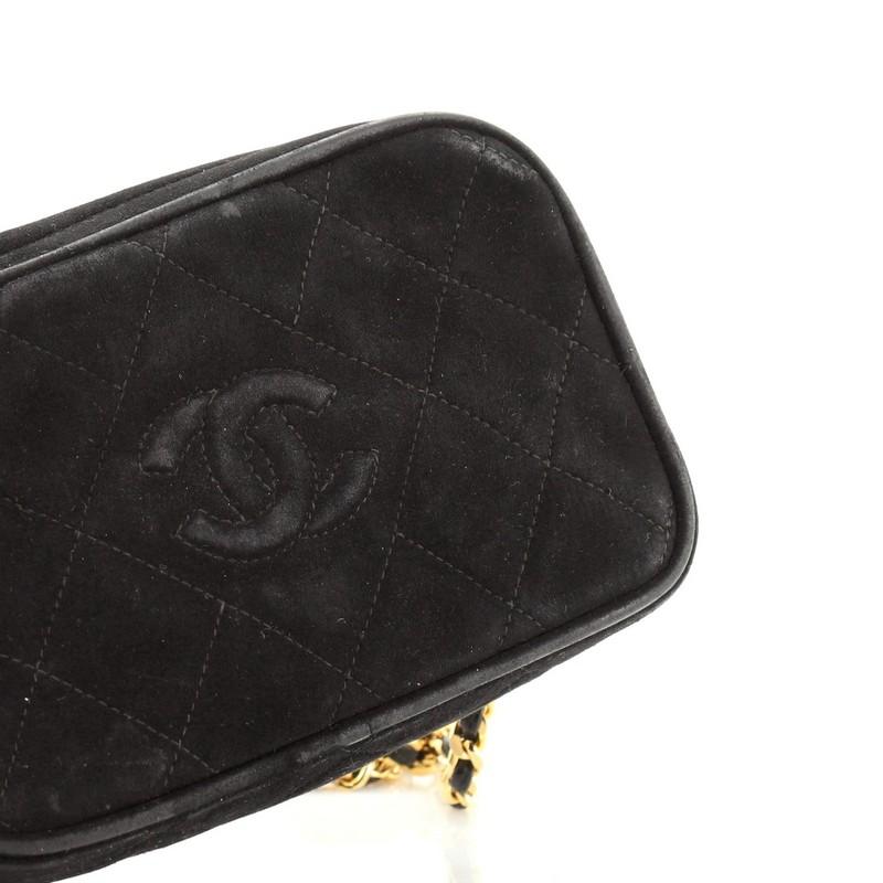 Chanel Vintage Diamond CC Camera Bag Quilted Suede Small 1