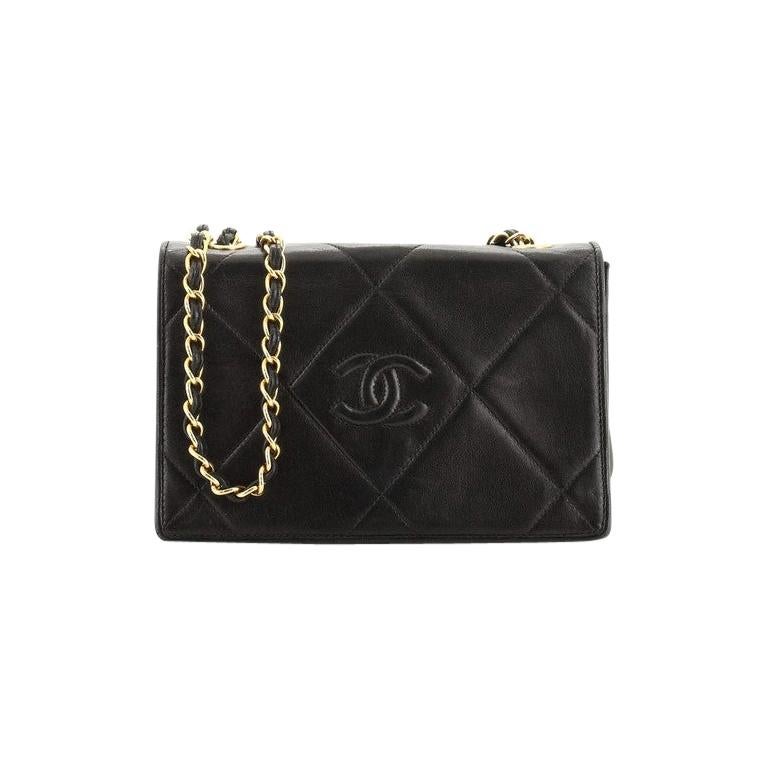 Chanel Vintage Diamond CC Flap Bag Quilted Lambskin Mini