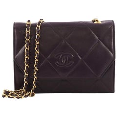 Chanel Vintage Diamond CC Flap Bag Quilted Lambskin Small