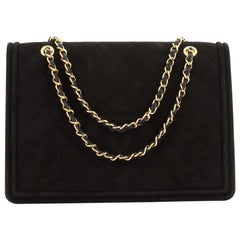 Chanel Vintage Diamond CC Flap Bag Quilted Suede Medium