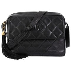 Chanel Vintage Diamond CC Flap Pocket Shoulder Bag Quilted Lambskin Medium