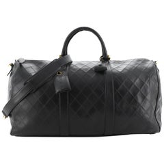 Chanel Vintage Diamond Stitch Boston Bag Quilted Lambskin XL