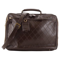 Chanel Vintage Diamond Stitch Weekender gesteppt Leder groß