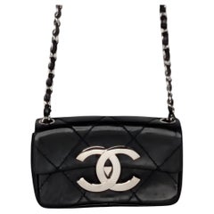 Chanel Vintage Diamond Stitched CC East/West Crossbody Flap