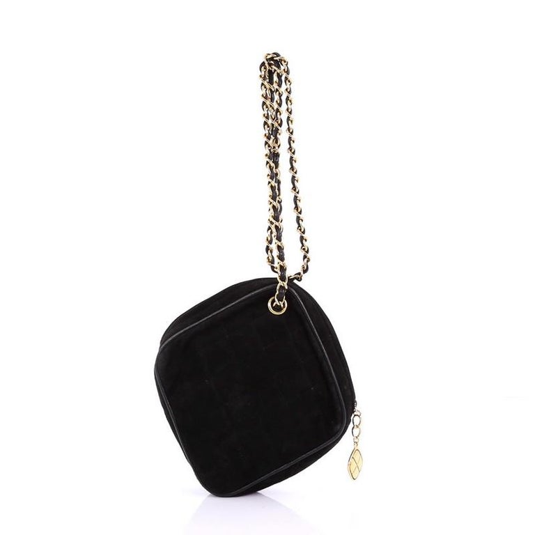 Chanel Vintage Diamond Tassel Crossbody Quilted Suede Mini at 1stDibs