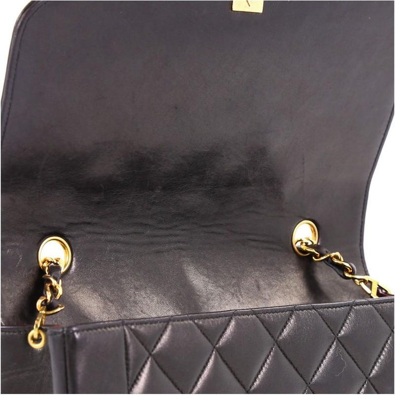 Chanel Vintage Diana Flap Bag Quilted Lambskin Medium at 1stDibs