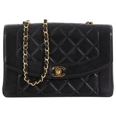 Chanel Vintage Diana Flap Bag Quilted Lambskin Medium
