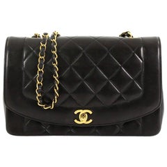 Chanel Vintage Diana Flap Bag Quilted Lambskin Medium