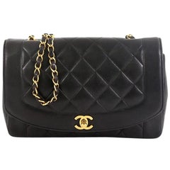 Chanel Vintage Diana Flap Bag Quilted Lambskin Medium 