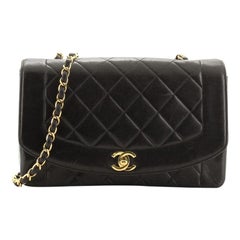 Chanel Vintage Diana Flap Bag Quilted Lambskin Medium Chanel Vintage Diana Flap Bag Quilted Lambskin Medium