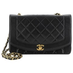 Chanel Vintage Diana Flap Bag Quilted Lambskin Medium Chanel Vintage Diana Flap Bag Quilted Lambskin Medium